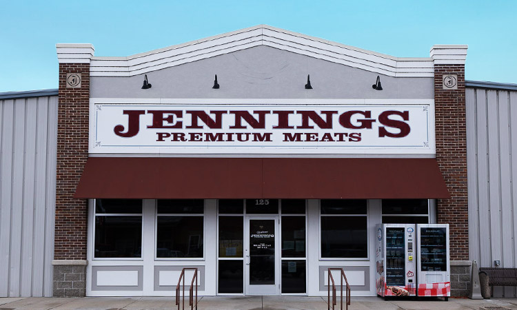 Jennings Premium Meats store front facade